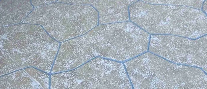 Decorative concrete finish with custom pattern